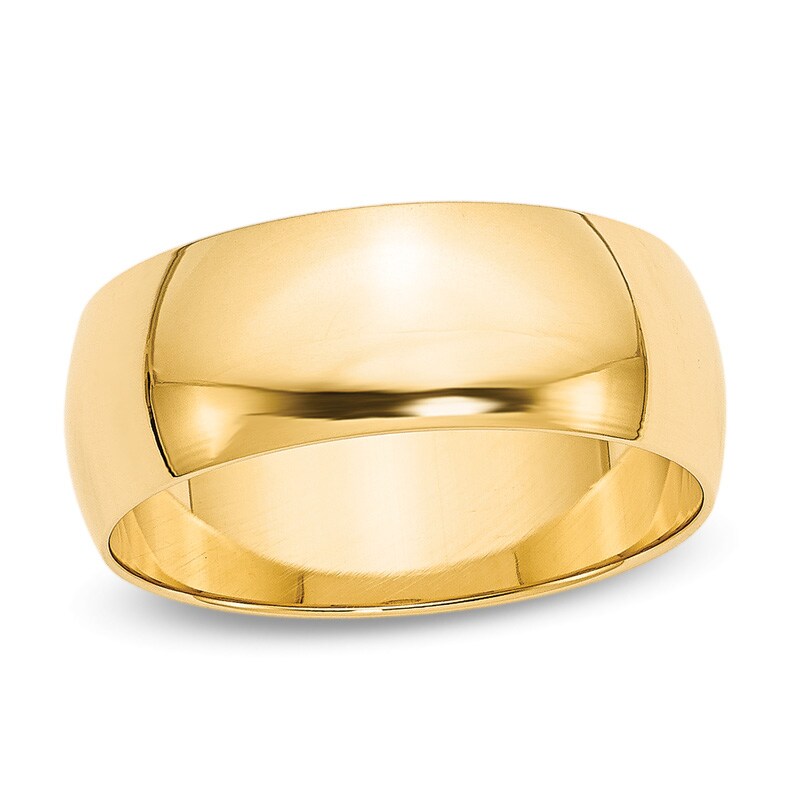 Men's 8.0mm Wedding Band in 14K Gold