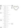 Thumbnail Image 2 of 1/10 CT. T.W. Diamond Heart Stud Earrings in 10K Gold