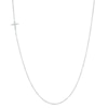 Thumbnail Image 1 of Diamond Accent Sideways Cross Necklace in 10K White Gold