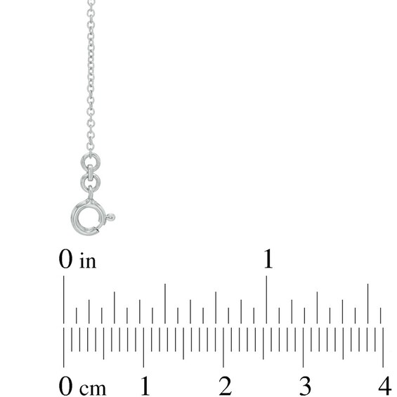 Diamond Accent Sideways Cross Necklace in 10K White Gold
