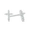 Thumbnail Image 0 of Diamond Accent Cross Stud Earrings in 10K White Gold