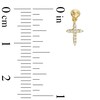 Thumbnail Image 2 of Diamond Accent Cross Drop Earrings in 10K Rose Gold