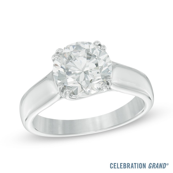 Celebration Ideal 3 CT. Certified Diamond Solitaire Engagement Ring in 14K White Gold (I/I1)