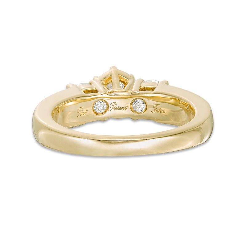 Main Image 4 of 3 CT. T.W. Diamond Past Present Future® Bridal Set in 14K Gold