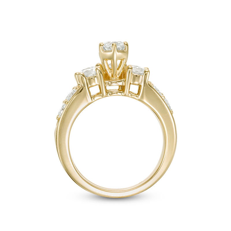 3 CT. T.W. Diamond Past Present Future® Bridal Set in 14K Gold