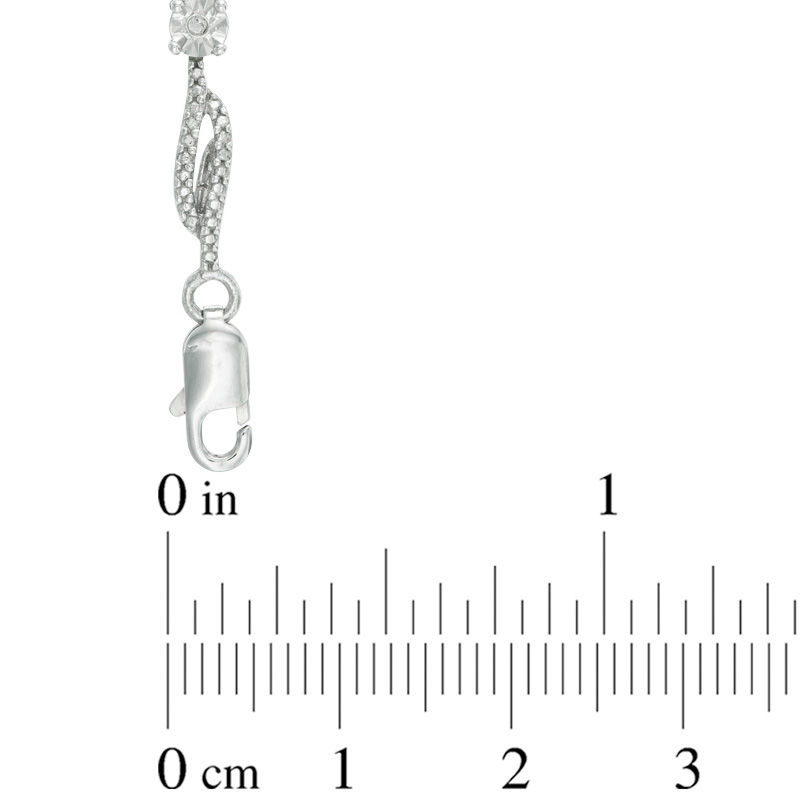 Diamond Accent Bracelet in Sterling Silver - 7.25"