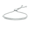 Thumbnail Image 0 of 1/4 CT. T.W. Diamond Two Row Bolo Bracelet in Sterling Silver - 8.75"