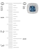 Thumbnail Image 4 of 1/8 CT. T.W. Enhanced Blue and White Diamond Frame Pendant, Earrings and Ring Set in Sterling Silver - Size 7