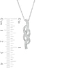 Thumbnail Image 2 of 1/6 CT. T.W. Diamond Infinity Pendant, Earrings and Ring Set in Sterling Silver - Size 7