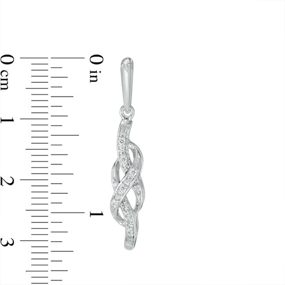 1/6 CT. T.w. Diamond Infinity Pendant, Earrings and Ring Set in Sterling Silver - Size 7