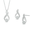 Thumbnail Image 0 of Diamond Accent Infinity Earrings and Pendant Set in Sterling Silver