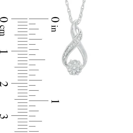 Diamond Accent Infinity Earrings and Pendant Set in Sterling Silver