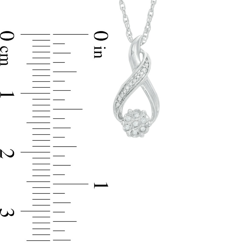 Main Image 2 of Diamond Accent Infinity Earrings and Pendant Set in Sterling Silver