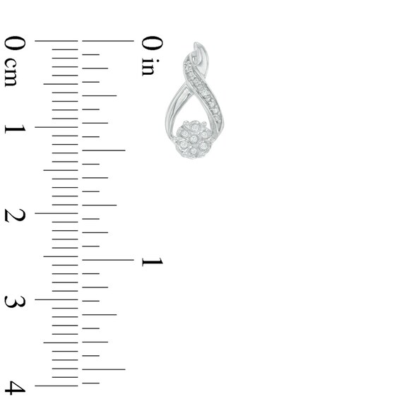 Diamond Accent Infinity Earrings and Pendant Set in Sterling Silver