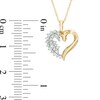 Thumbnail Image 2 of 1/6 CT. T.W. Diamond Shadow Heart Pendant in 10K Gold
