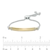 Thumbnail Image 1 of Diamond Accent Bar Bolo Bracelet in Sterling Silver with 14K Gold Plate - 8.5