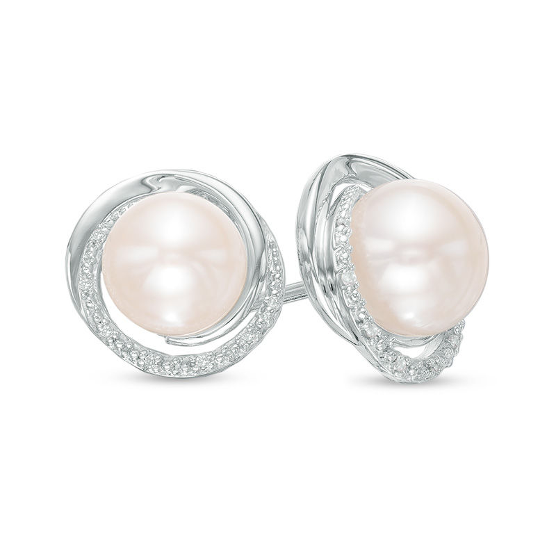 zales pearl studs
