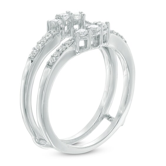 1/3 CT. T.w. Diamond Frame Solitaire Enhancer in 10K White Gold