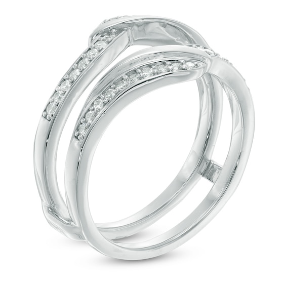 1/4 CT. T.w. Diamond Bypass Solitaire Enhancer in 10K White Gold