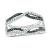 Thumbnail Image 0 of 1/2 CT. T.W. Black and White Diamond Crossover Solitaire Enhancer in 10K White Gold