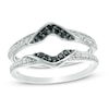Thumbnail Image 1 of 1/4 CT. T.W. Enhanced Black and White Diamond Solitaire Enhancer in 10K White Gold