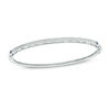 Thumbnail Image 1 of Vera Wang Love Collection 1/2 CT. T.W. Diamond and Blue Sapphire Bangle in Sterling Silver
