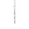 Thumbnail Image 2 of Vera Wang Love Collection 1/6 CT. T.W. Diamond and Blue Sapphire Alternating Drop Pendant in 14K White Gold