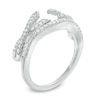 Thumbnail Image 1 of 1/3 CT. T.W. Diamond Twist Solitaire Enhancer in 10K White Gold