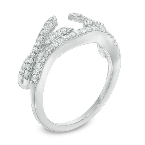 1/3 CT. T.w. Diamond Twist Solitaire Enhancer in 10K White Gold