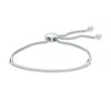 Thumbnail Image 1 of 1/6 CT. T.W. Diamond Bar Bolo Bracelet in 10K White Gold - 9.5"