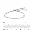 Thumbnail Image 2 of 1/6 CT. T.W. Diamond Bar Bolo Bracelet in 10K White Gold - 9.5"
