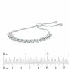 Thumbnail Image 1 of 1/2 CT. T.W. Diamond "S" Bar Bolo Bracelet in 10K White Gold - 9.5"