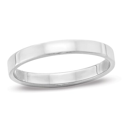14K White Gold 2.5mm Lightweight Flat Band Ring 14K White Gold 2.5mm Lightweight Flat Band Ring