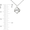 Thumbnail Image 1 of 1/3 CT. Diamond Solitaire Flame Pendant in 10K White Gold
