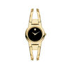 Thumbnail Image 0 of Ladies' Movado Amorosa® Gold-Tone PVD Bangle Watch with Black Dial (Model: 0606946)