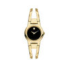 Thumbnail Image 1 of Ladies' Movado Amorosa® Gold-Tone PVD Bangle Watch with Black Dial (Model: 0606946)