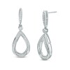 Thumbnail Image 1 of 1/5 CT. T.W. Diamond Open Teardrop Dangle Earrings in 10K White Gold