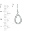 Thumbnail Image 2 of 1/5 CT. T.W. Diamond Open Teardrop Dangle Earrings in 10K White Gold