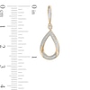 Thumbnail Image 2 of 1/5 CT. T.W. Diamond Open Teardrop Dangle Earrings in 10K Gold