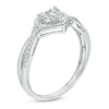 Thumbnail Image 1 of 1/5 CT. T.W. Composite Diamond Heart Twist Promise Ring in Sterling Silver