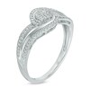 Thumbnail Image 2 of 1/4 CT. T.W. Composite Diamond Swirl Split Shank Promise Ring in Sterling Silver