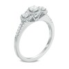 Thumbnail Image 1 of 1/2 CT. T.W. Diamond Frame Past Present Future® Engagement Ring in 14K White Gold