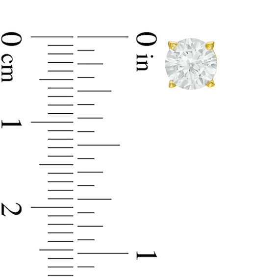 6.0mm Lab-Created White Sapphire Three Pair Stud Earrings Set in Sterling Silver and 14K Two-Tone Gold Plate