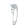 1/10 CT. T.W. Diamond Small Crown Ring in 10K White Gold
