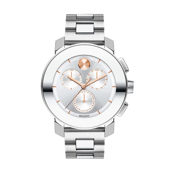 Ladies' Movado BoldÂ® Chronograph Watch with Silver-Tone Dial (Model: 3600356)
