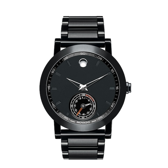 Mens' Movado Motion Museum Sport Black PVD Chronograph Smart Watch with Black Dial (Model: 660002)