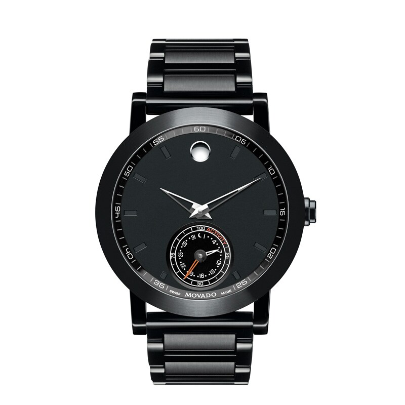 Main Image 1 of Mens' Movado Motion Museum Sport Black PVD Chronograph Smart Watch with Black Dial (Model: 660002)