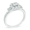 Thumbnail Image 2 of 1 CT. T.W. Princess-Cut Diamond Frame Past Present Future® Engagement Ring in 14K White Gold