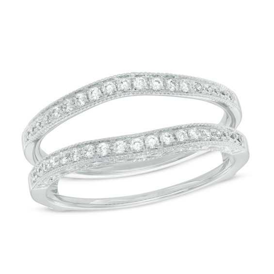 1/4 CT. T.w. Diamond Vintage-Style Solitaire Enhancer in 14K White Gold