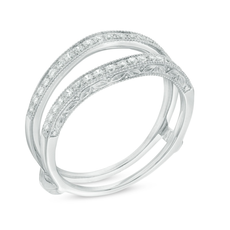 Main Image 2 of 1/4 CT. T.W. Diamond Vintage-Style Solitaire Enhancer in 14K White Gold